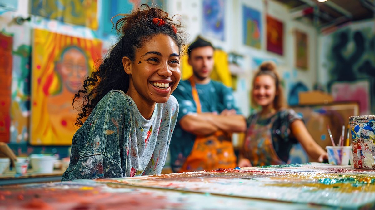 an artist collective hosting workshops for people with disabilit