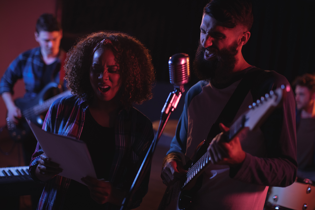 singers singing studio